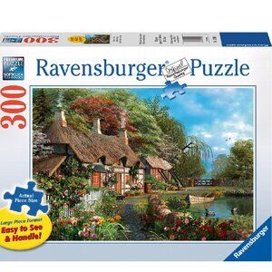 New sealed Ravensburger 300 pcs Large Format Puzzle-Cottage on A Lake